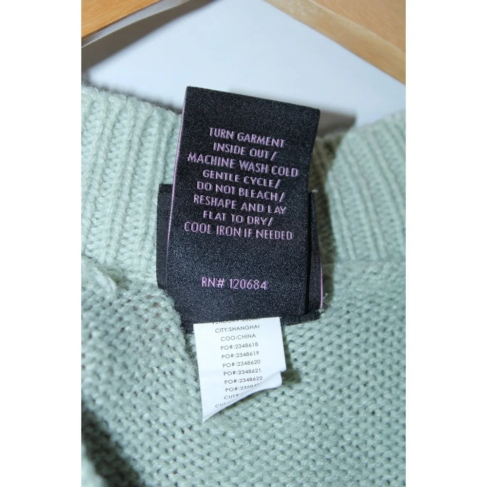 Hot Topic Hello Kitty Women's Small Multicolor Sage Green Knit Cardigan - Picture 7 of 11